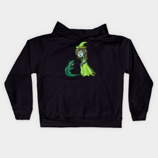 Swann the Swamp Witch (and Freddie) Kids Hoodie